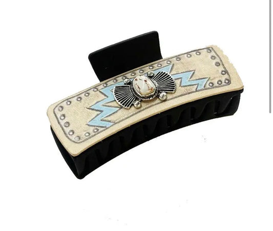 Western Navajo Design Printed Hair Claw