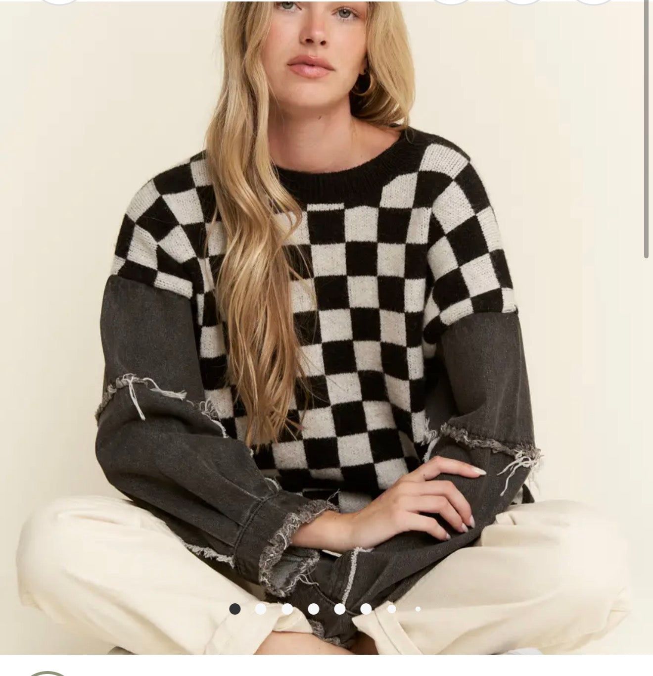Check & Denim Sweater