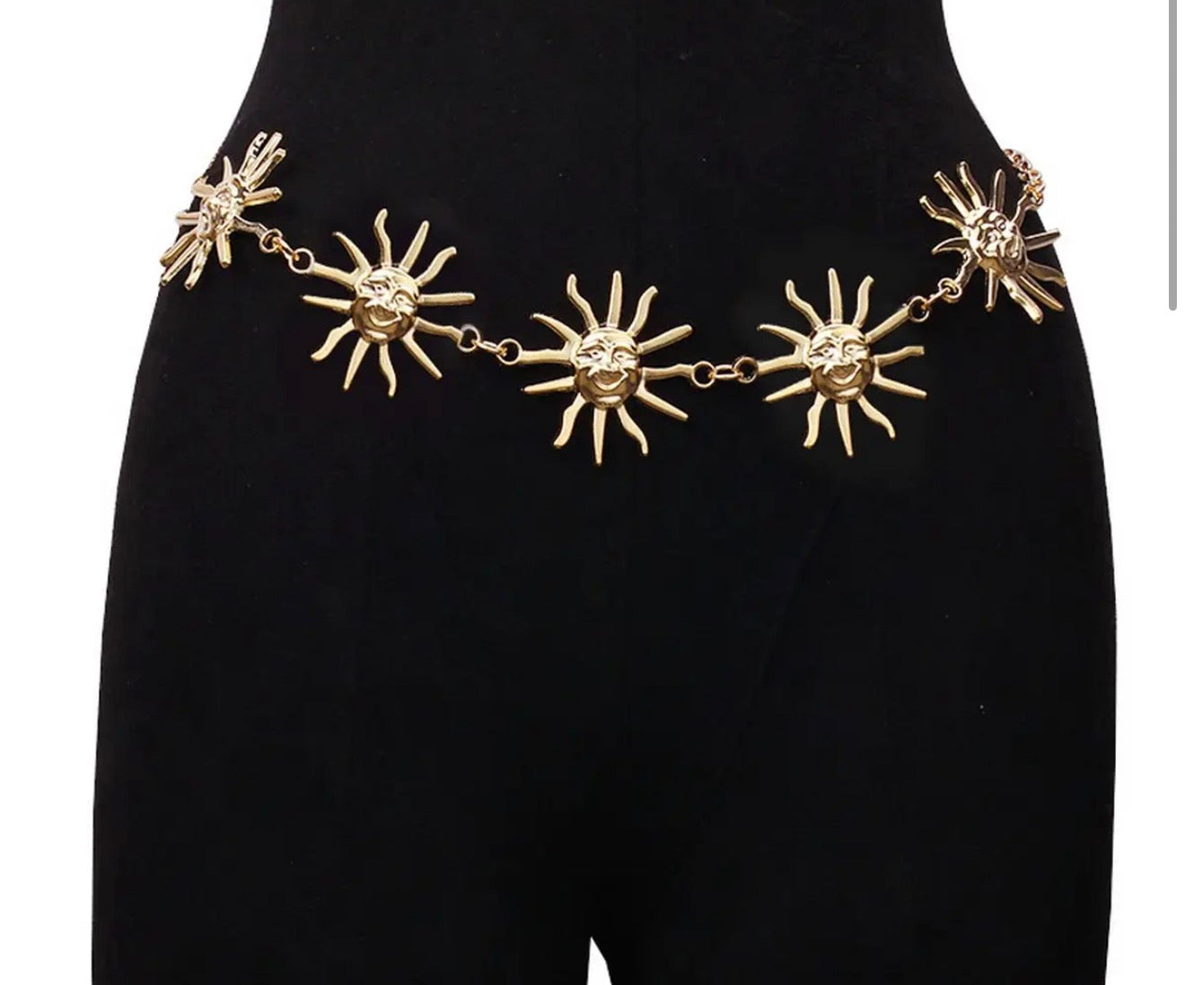 Metal Sunflower Waist Chain Body