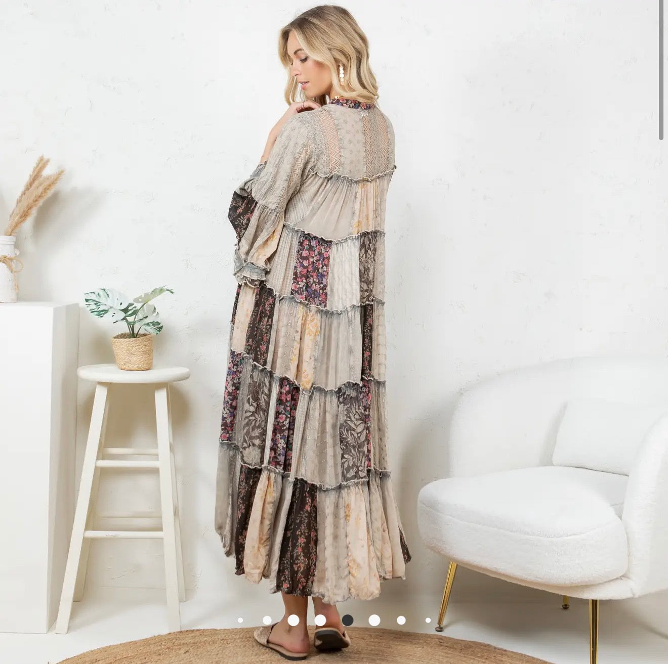 Timeless Long Jhabla Dress - Elegant &Chic