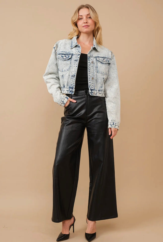 Acid Washed Shoulder Beading
Denim Jacket