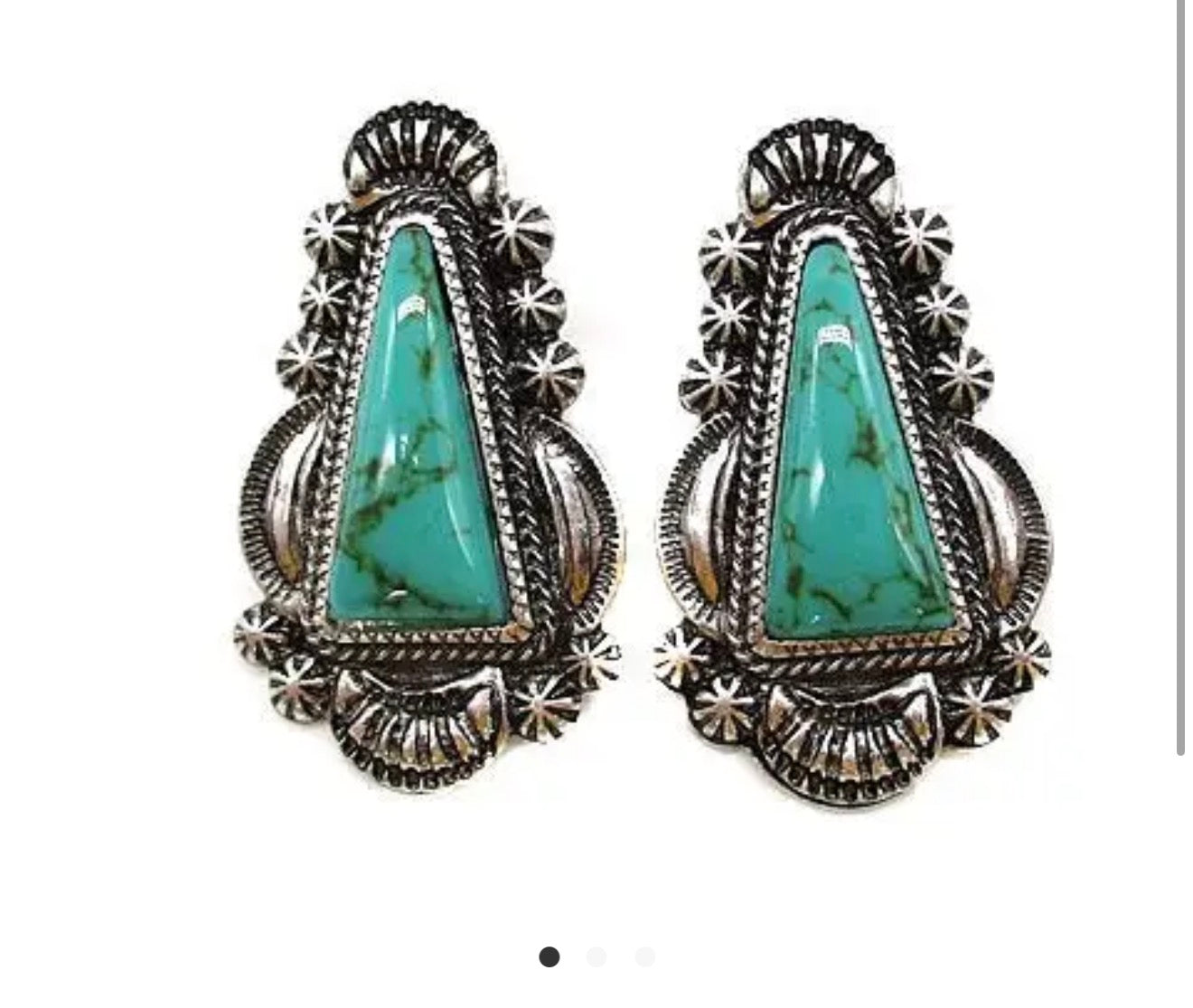 Western Turquoise Stone Post Earring