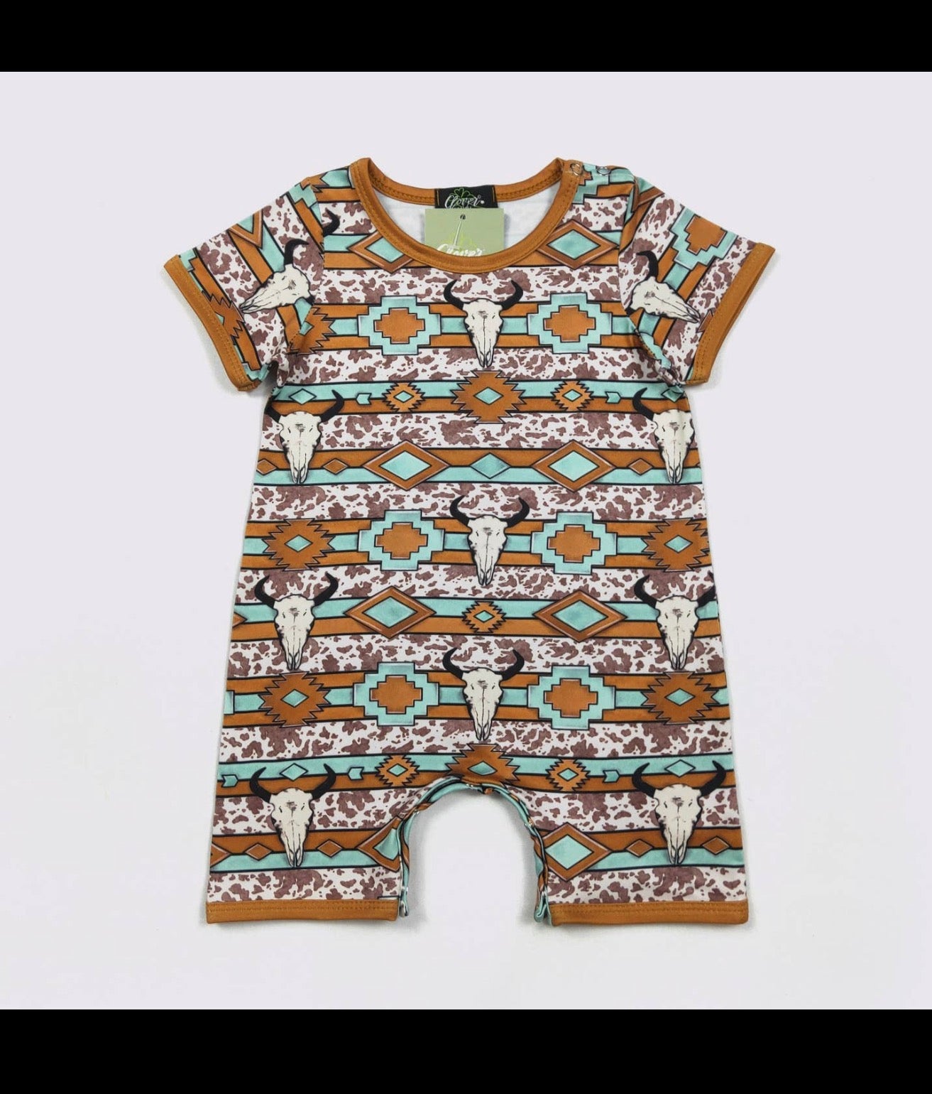 Aztec Longhorn Boy Romper