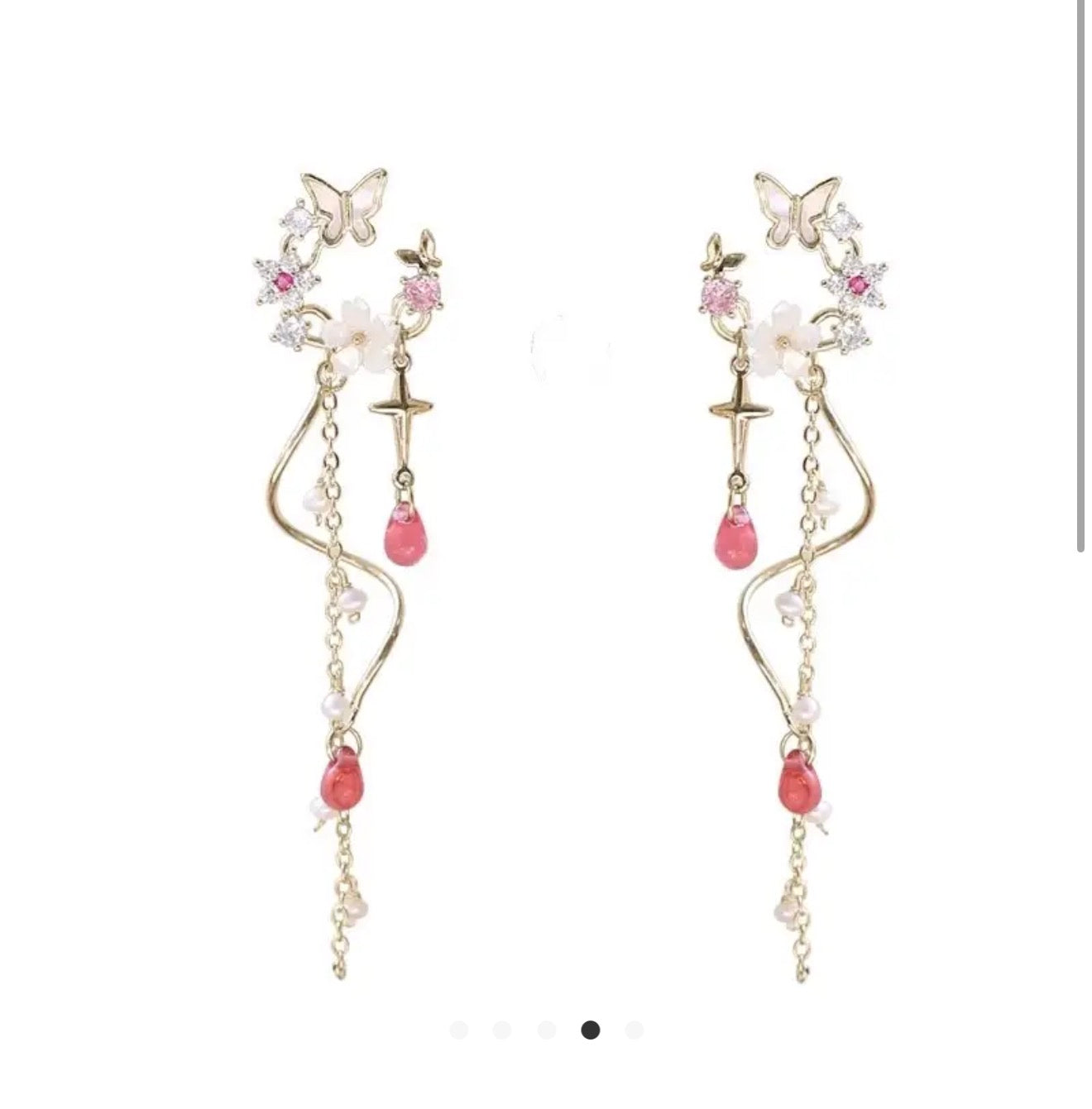 Spiral Threader Earrings, 14k Drop Dangle Gold Earring