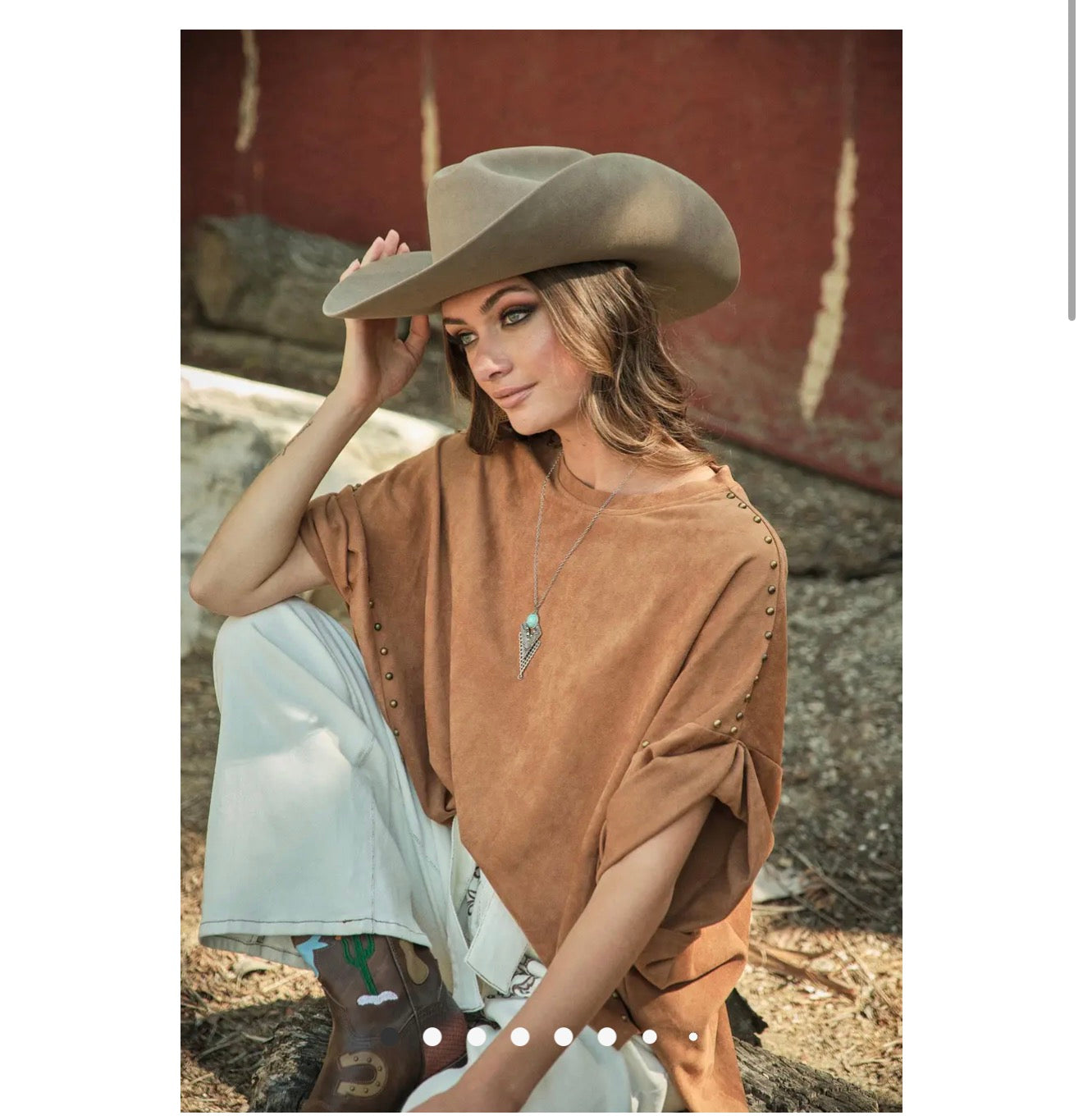 Studded High Low Oversized Tee