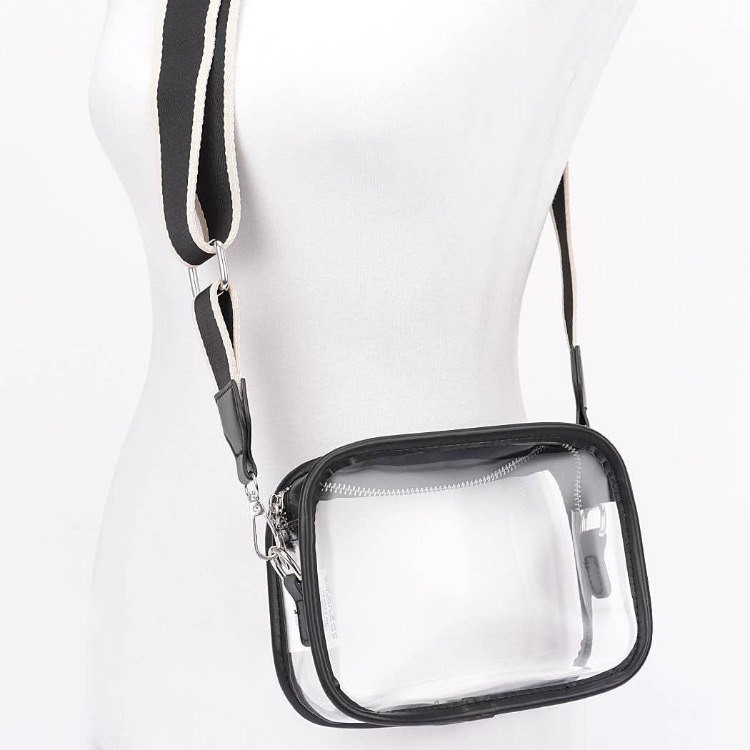 Transparent Camera Bag w/ Wide Strap: Black