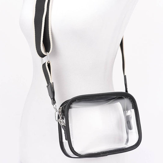 Transparent Camera Bag w/ Wide Strap: Black