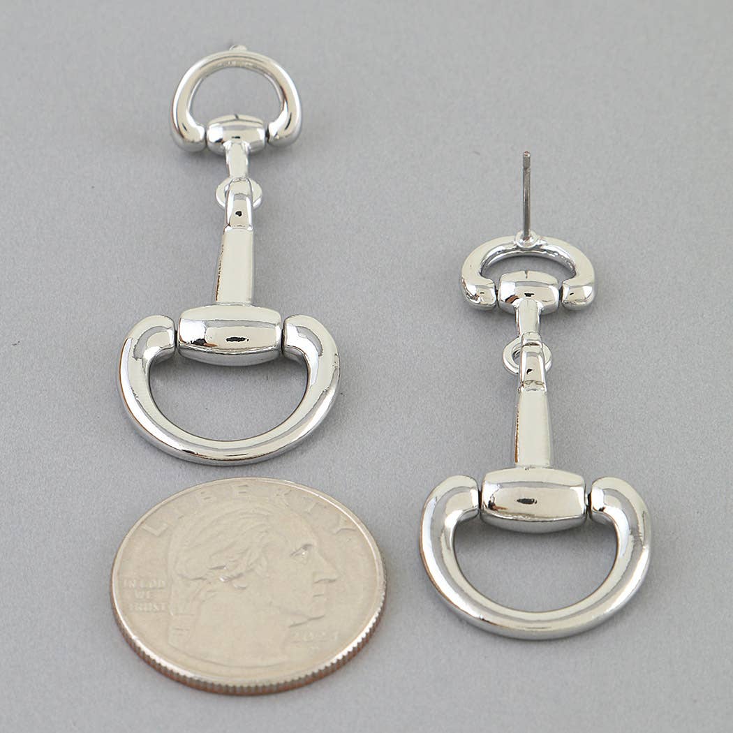 Polished Horseshoe Toggle Earrings