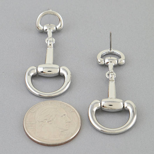 Polished Horseshoe Toggle Earrings