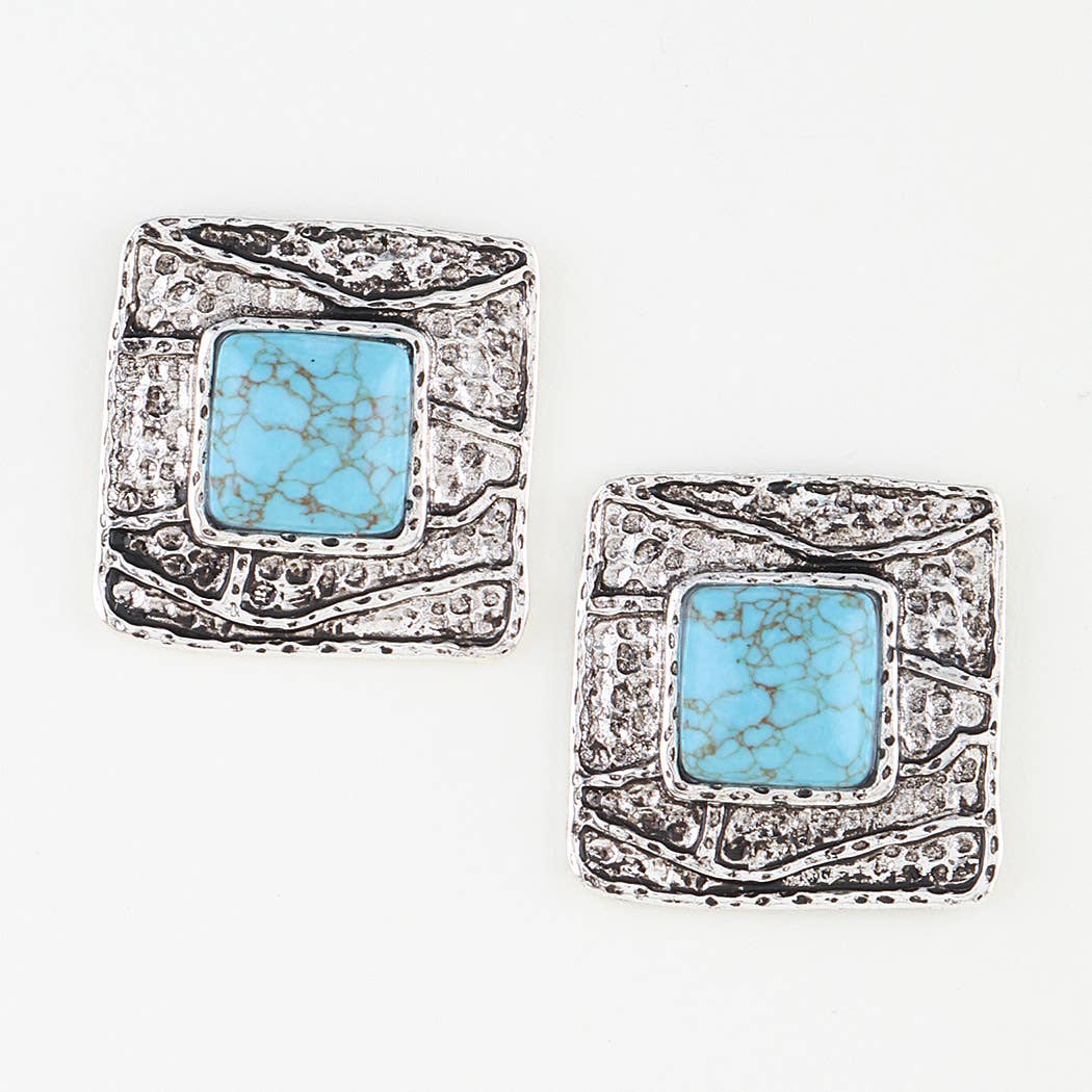 Antique Cubic Stone Earrings