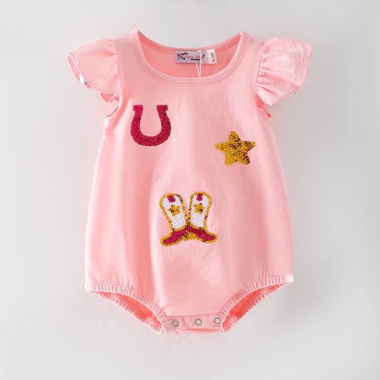 Wild West Sequin Baby Romper