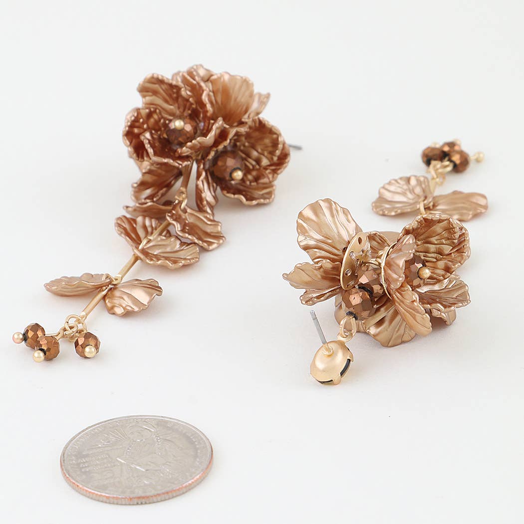 Blossoming Flower Drop Earrings