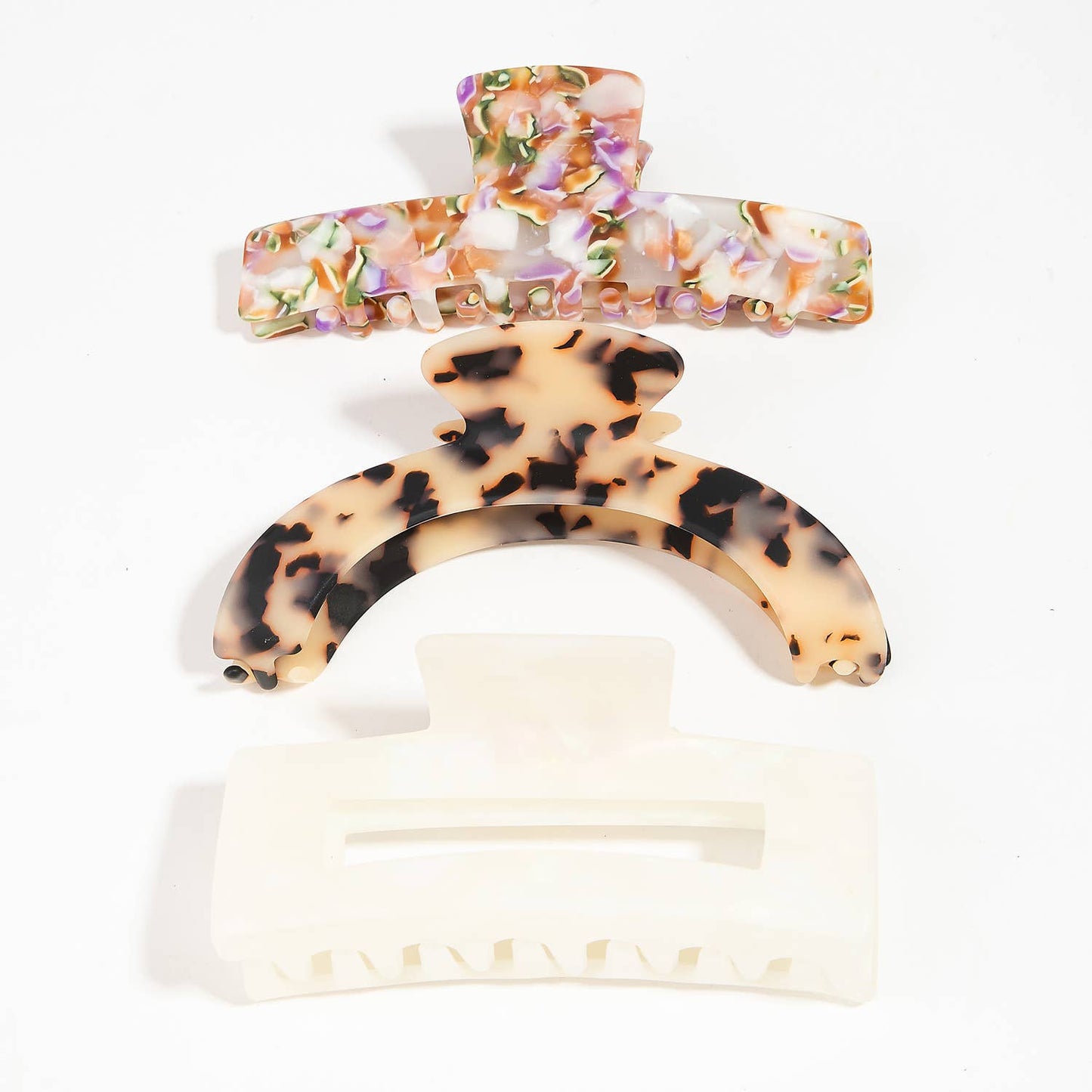 3 Piece Mixed Acetate Hair Claws