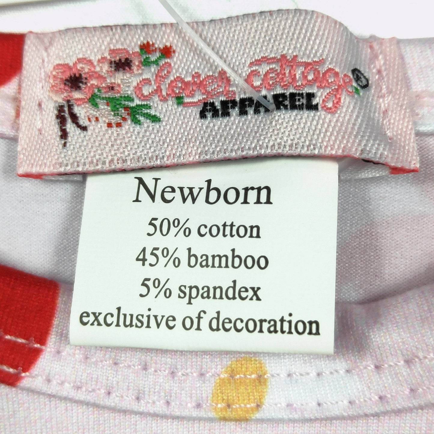 Cherry Daisy Baby Gown W/Headband