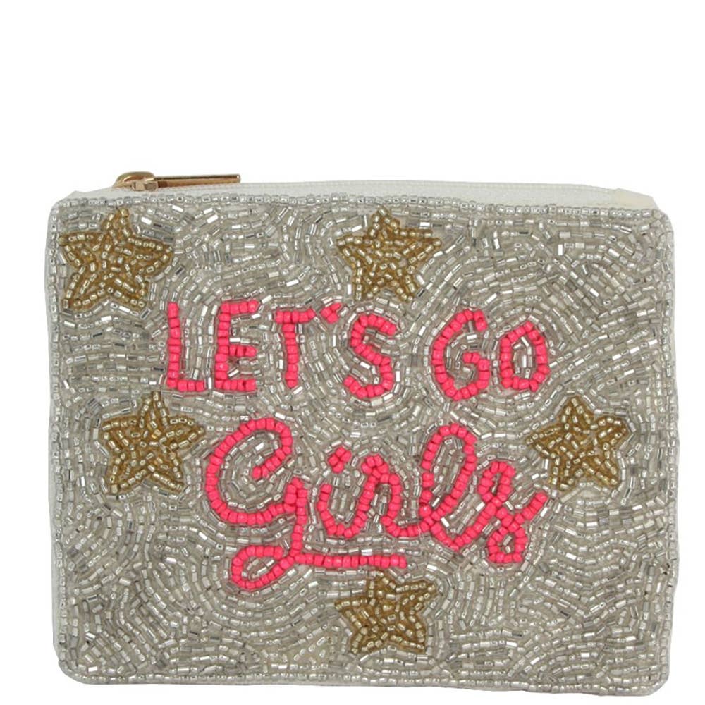 Let'S Go Girls Beaded Coin Purse: MULTI