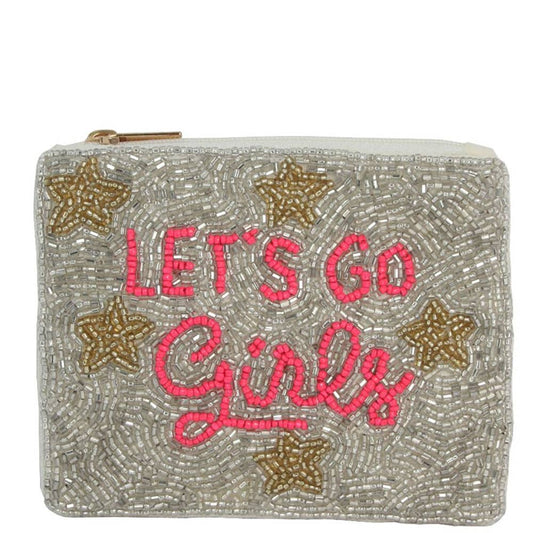 Let'S Go Girls Beaded Coin Purse: MULTI